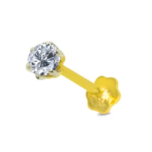 18K Gold Nose Pin D-6028