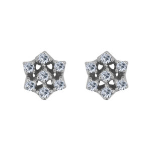 Palladium Diamond Ear Rings D-6115