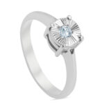 Palladium Diamond Ear Rings D-6130