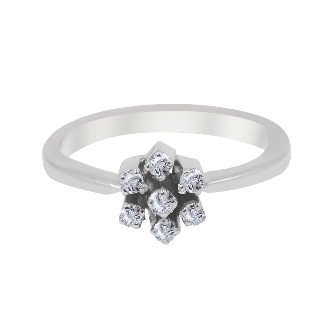 Ergastule Palladium Diamond Ring D-6124 - Belgian Jewels