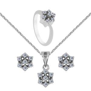 Palladium Diamond Set Girda D-6124,14,15
