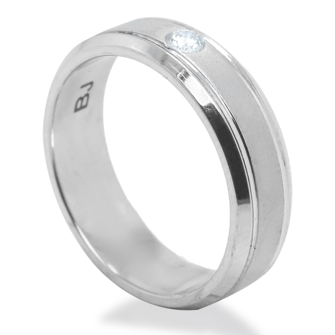 à la mode Palladium Diamond Ring D-6128
