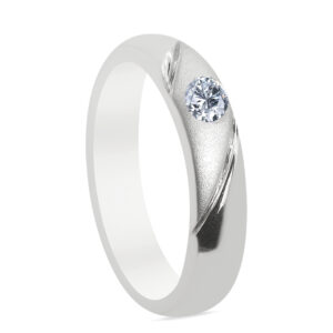 Antiquated Palladium Diamond Ring D-6160