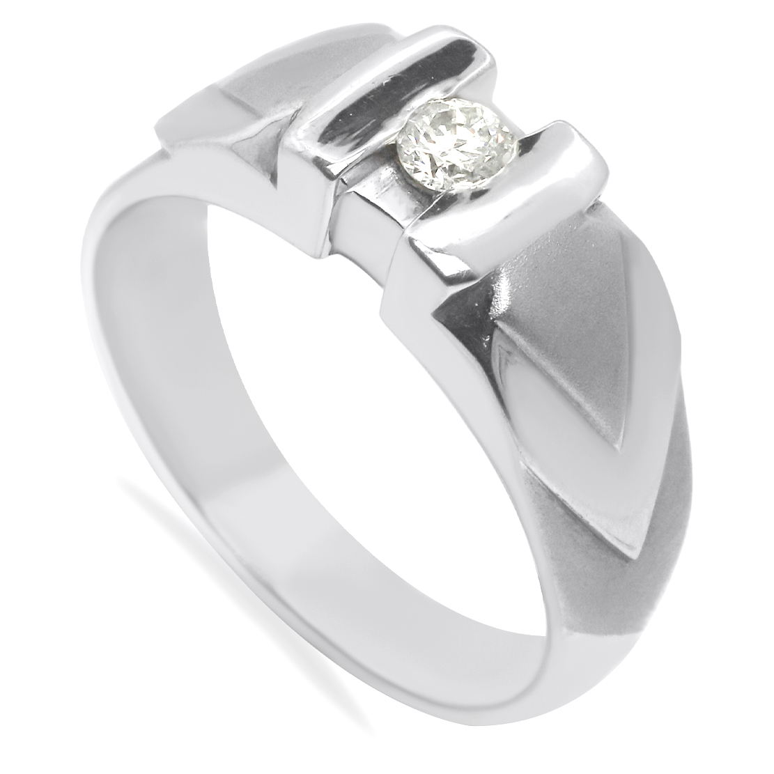 Réfulgent Palladium Diamond Ring d-6171