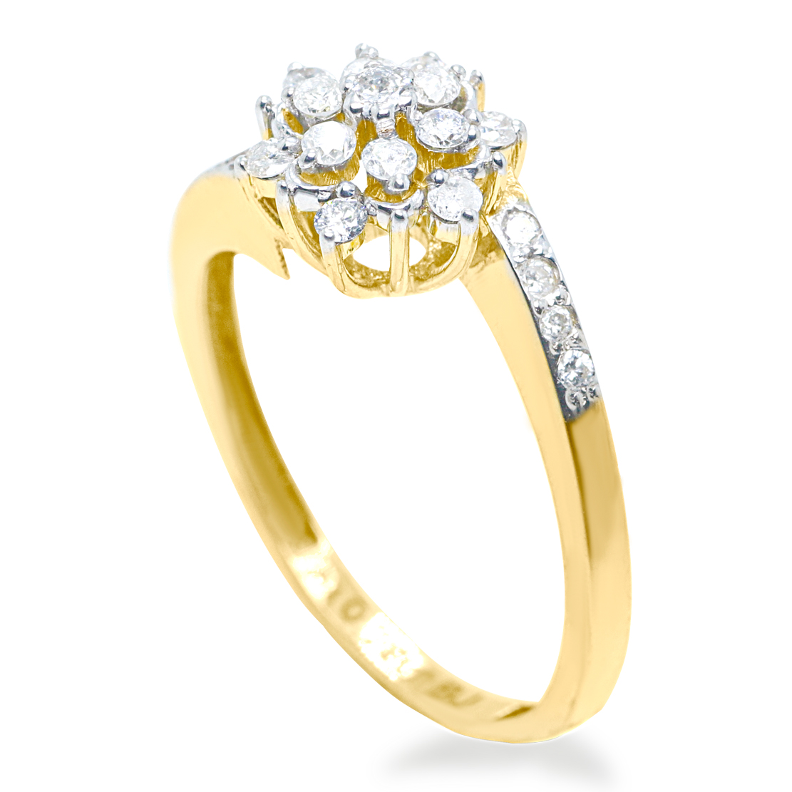 Precioso 18K Gold Diamond Ring D-6175A