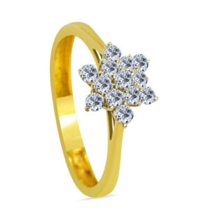 le luxe 18K Gold Diamond Ring D-6177