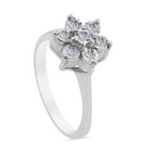 Enorme Palladium Diamond Ring D-6222
