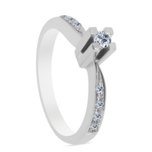 Espantoso Palladium Diamond Ring D-6254