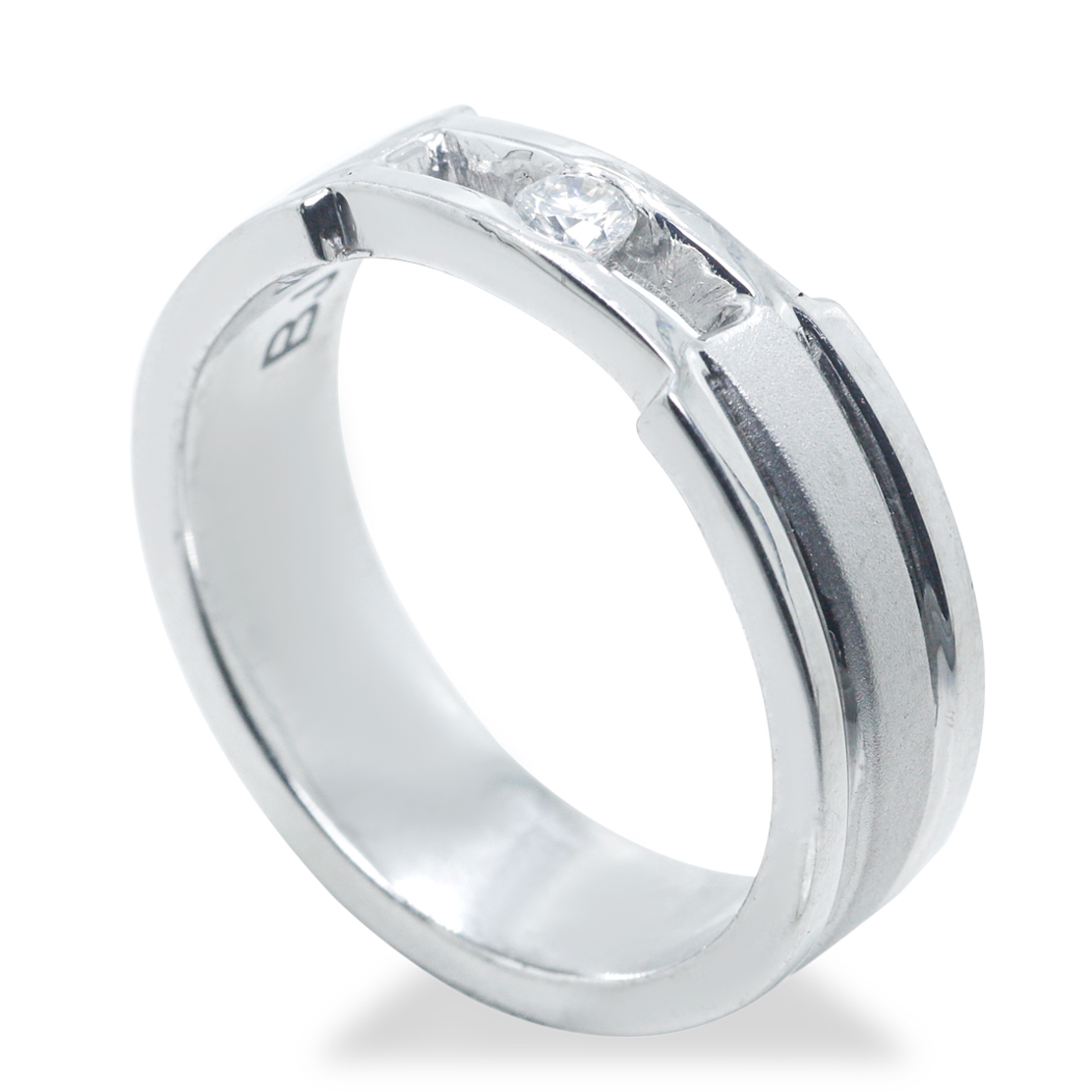 Chrysalide Palladium Diamond Ring D-6255 - Belgian Jewels