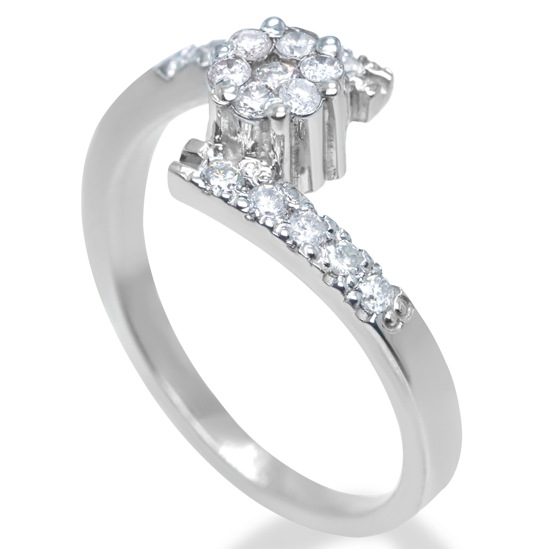 Fraîche Palladium Diamond Ring D-6273