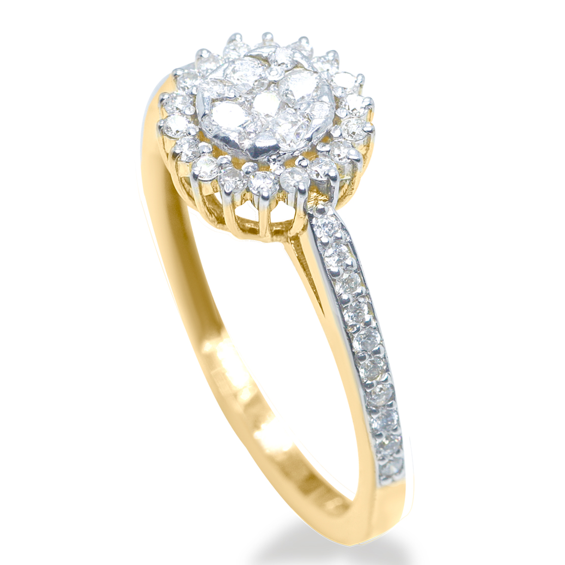 Agréable18K Gold Diamond Ring D-6281