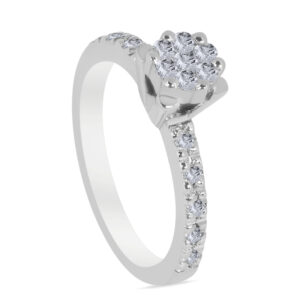 Arabesque Palladium Diamond Ring D-6116