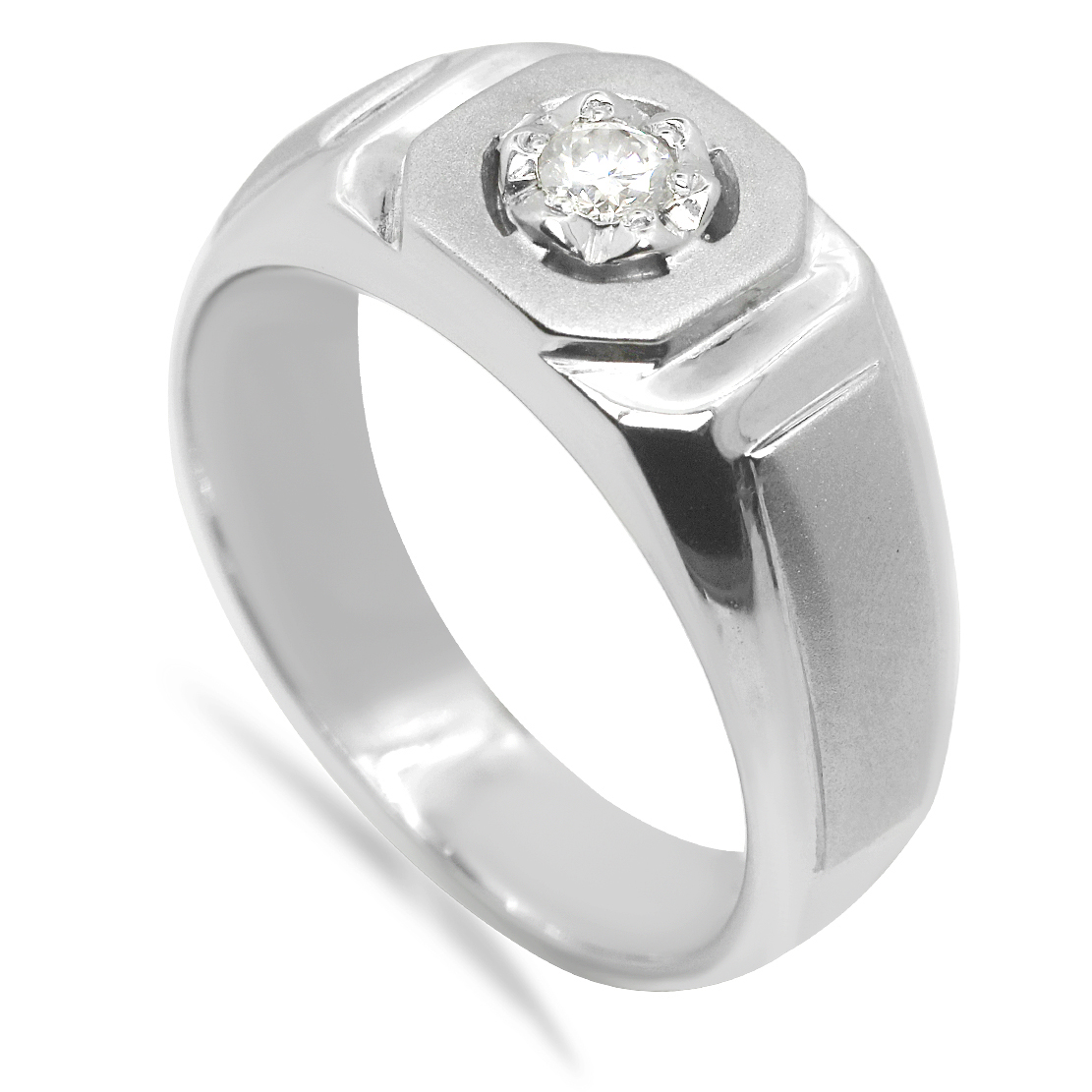 Aquietar Palladium Men’s Diamond Ring D-6337