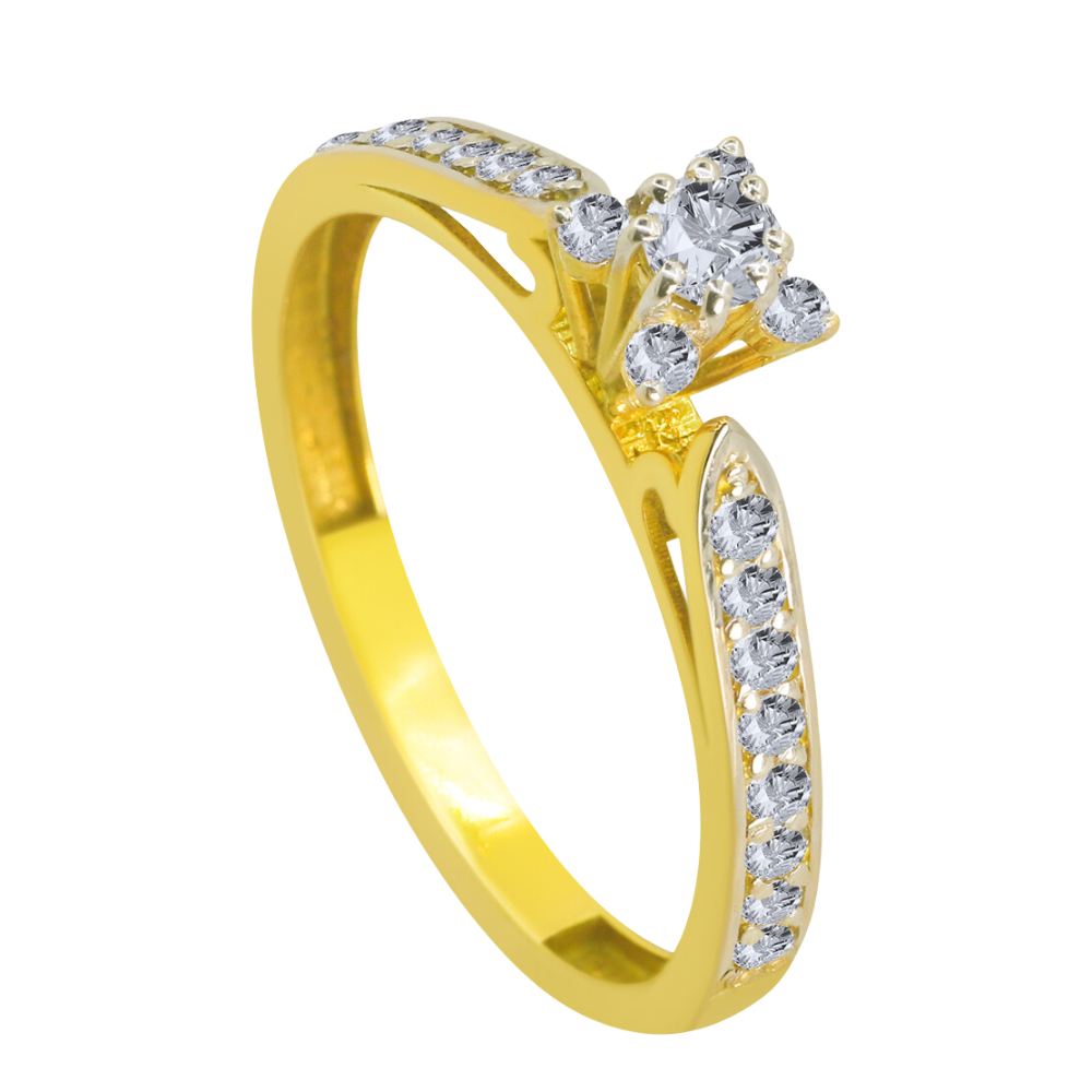 Impetuoso 18K Gold Diamond Ring D-6319