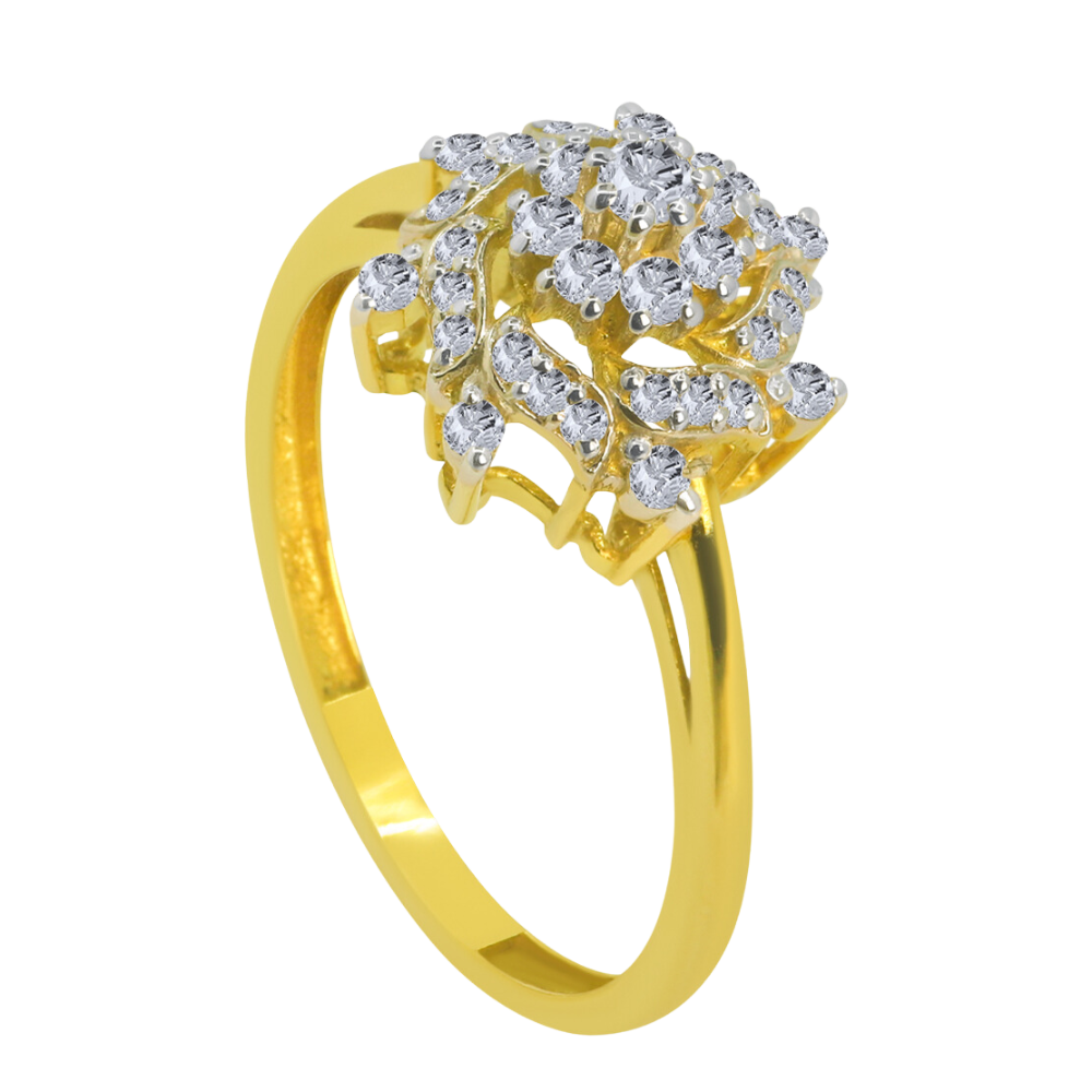 Piacevole 18K Gold Diamond Ring D-6242