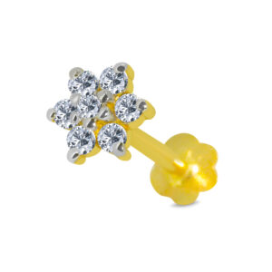 18K Gold Nose Pin D-6349