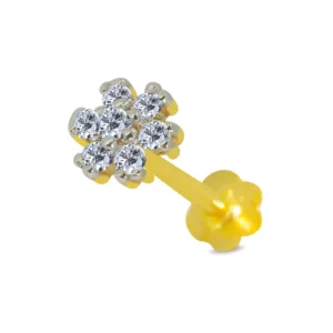 18K Gold Nose Pin D-6555