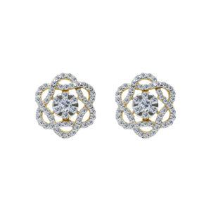 Fantástica 18k Gold Diamond Ear rings BF-44