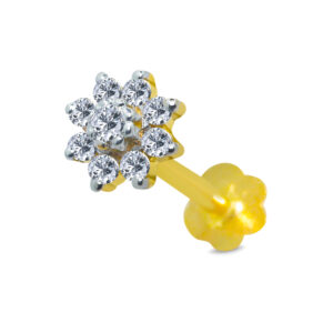 18K Gold Nose Pin D-6374