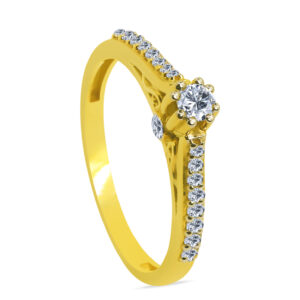 Mellifluous 18K Gold Diamond Ring D-6382