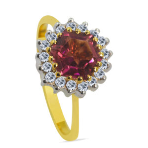 Evocative 18K Gold Diamond Ring D-6407