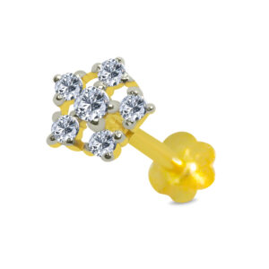 18K Gold Nose Pin D-6412