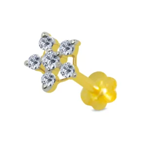 18K Gold Nose Pin D-6413
