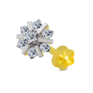 18K Gold Nose Pin D-6415