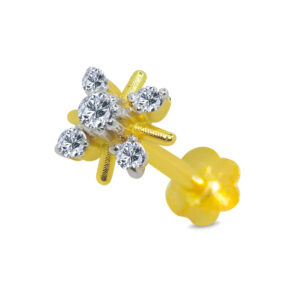 18K Gold Nose Pin D-6416