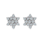 fɾimusə Palladium Diamond Ear Rings BF-12