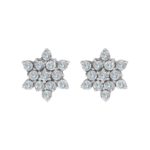 fɾimusə Palladium Diamond Ear Rings BF-12