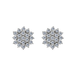 Délicatesse Palladium Diamond Ear Rings BF-09