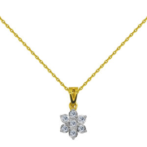 Pétale 18K Gold Diamond Pendant BF-64
