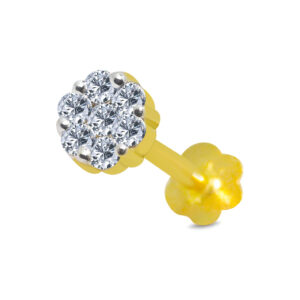 18K Gold Nose Pin D-6360