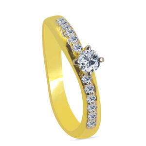 hirondelle 18K Gold Diamond Ring D-6520