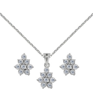 éclatant Palladium Diamond Short Set D-6527,28
