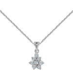 éclatant Palladium Diamond Short Set D-6527,28