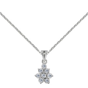 éclatant Palladium Diamond Pendant D-6528
