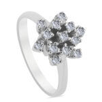 Jolie Palladium Diamond Ring D-6340