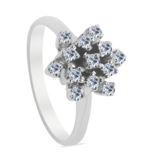 Jolie Palladium Diamond Ring D-6340