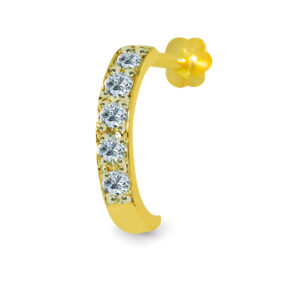 18K Gold Nose Pin D-6556