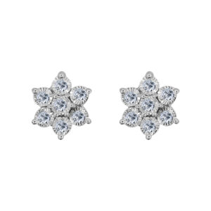 Palladium Diamond Ear Rings D-6220