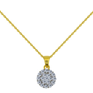 Pétale 18K Gold Diamond Pendant D-6615