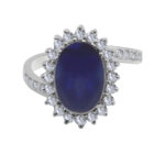 Flâner Palladium Diamond Ring D-6662 Round