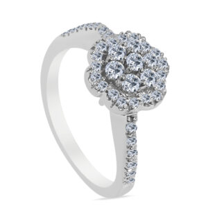 Hyggeligt Palladium Diamond Ring D-6744