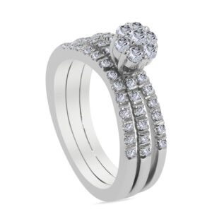 Éclosion Palladium Diamond Ring D-6747