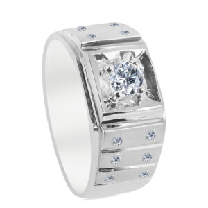 Soleil Palladium Diamond Ring D-6767