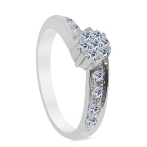 Exquis Palladium Diamond Ring D-6784