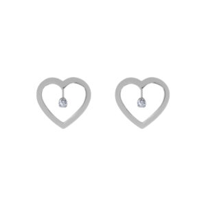 18k W/Gold Diamond Ear rings D-3176