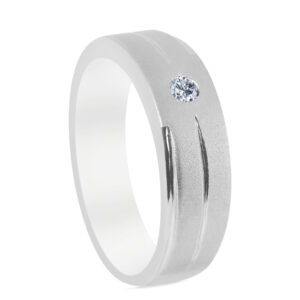 Époustouflant Palladium Diamond Ring D-6803